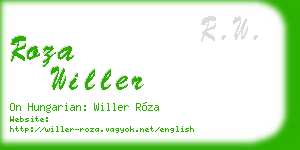 roza willer business card
